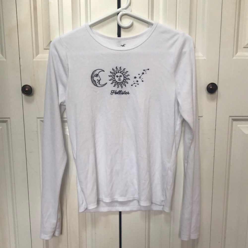Girls White Hollister Sleeved Shirt